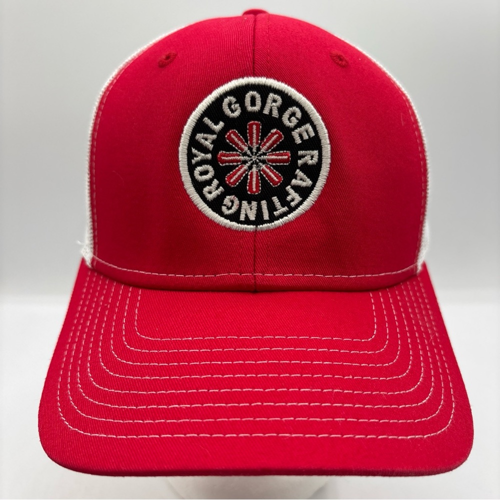 Ouray Sportswear Royal Gorge Rafting Colorado Red/White Mesh SnapBack Hat OSFM